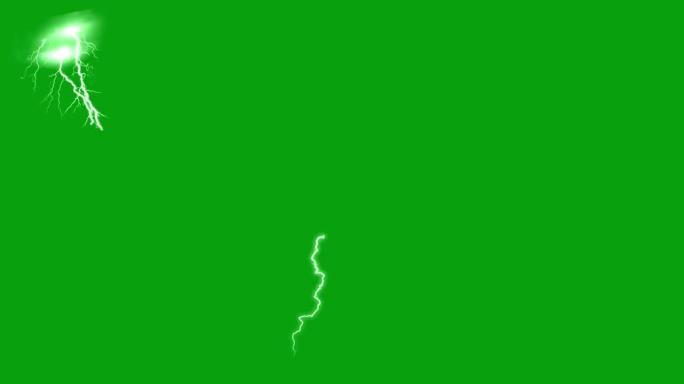 闪电绿屏运动图形闪电绿屏