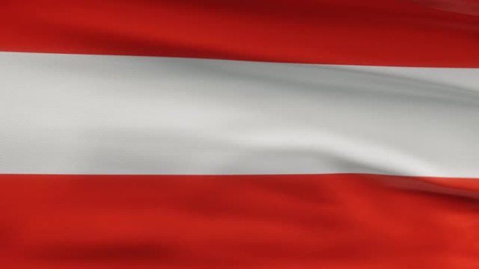 奥地利国旗飘扬在风seamles环3d动画。4 k的决议