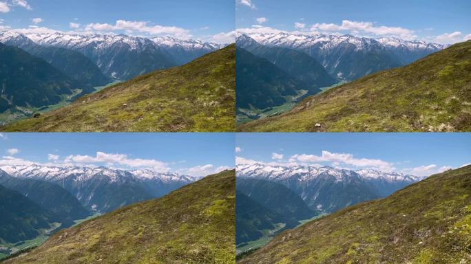 高陶恩范围全景高原雪山草原雪山雪景