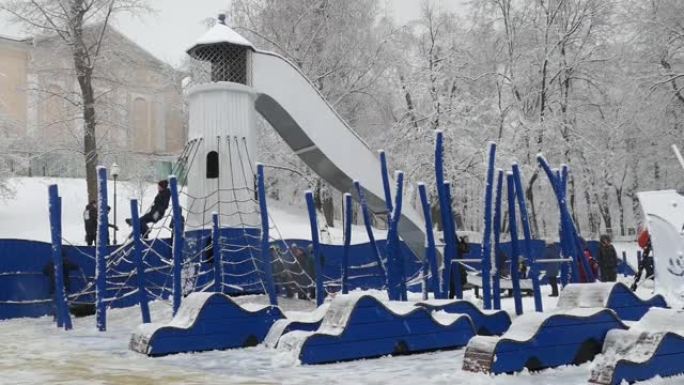 莫斯科的冬季高尔基公园