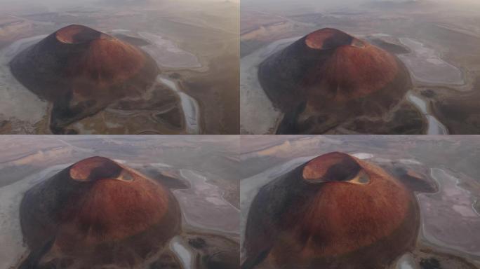 土耳其火山的风景鸟瞰图