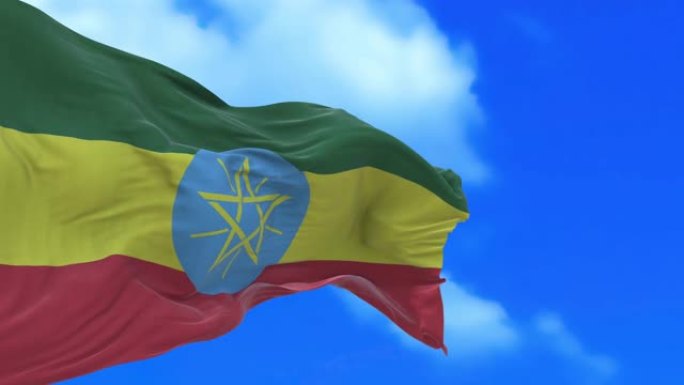 无缝环埃塞俄比亚国旗。