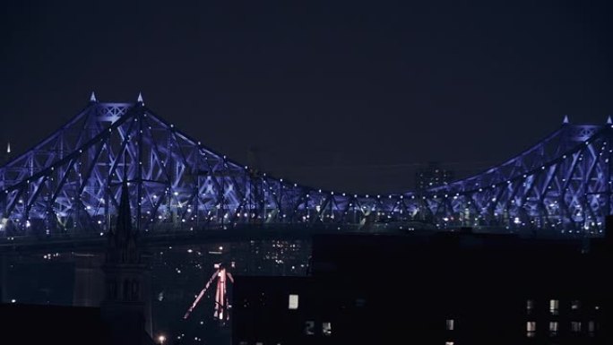 蒙特利尔雅克-卡地亚桥夜灯动画
