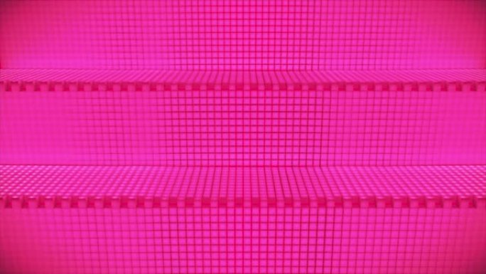 广播脉动高科技立方体墙舞台，粉红色，事件，3D，可循环，4K