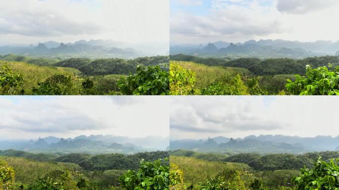 山上的日出，时间流逝