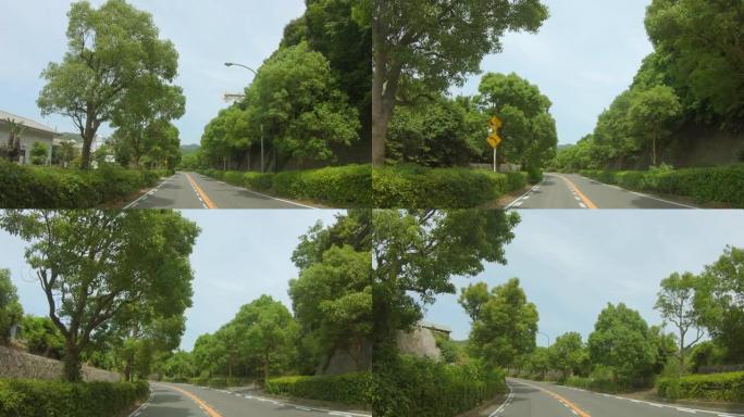 神奈川县一条清新绿色美丽的道路