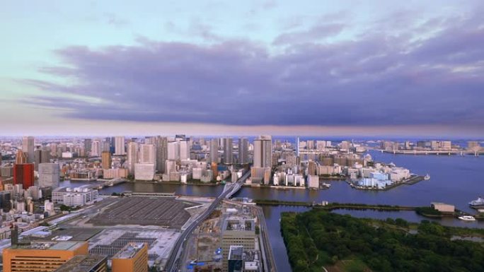 东京沿海地区的建筑物