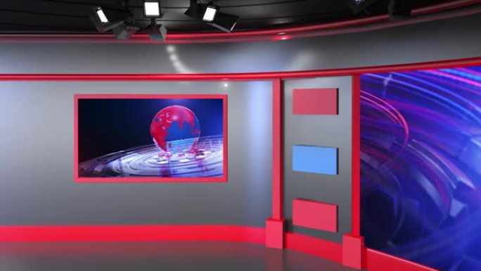 3D虚拟电视演播室新闻循环