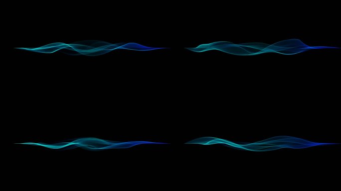 4K蓝色粒子绸带-无缝循环带透明通道