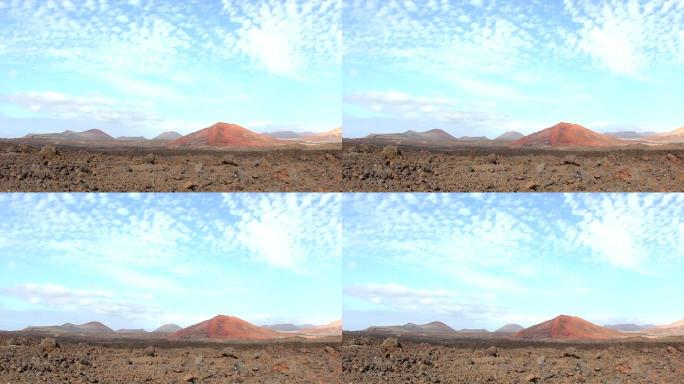 火山兰萨罗特岛的红山
