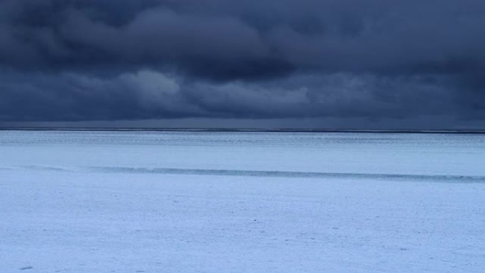 漂流冰和北海道鄂霍次克海。