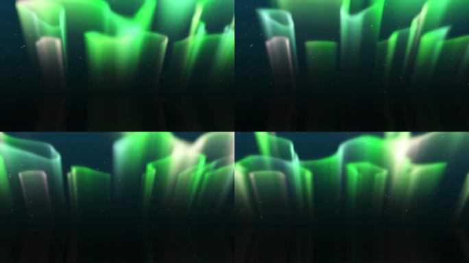 北极光，时间推移北极光，极光螺旋，冬天，自然，空间背景