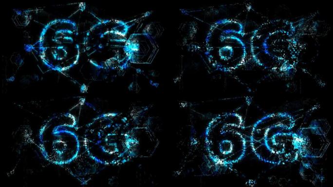 未来抽象6g超高速互联网动力区块链数字大数据处理智能技术强大能源镀金粒子