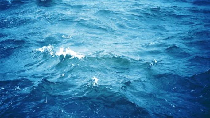 搅动的蓝色海浪纹理