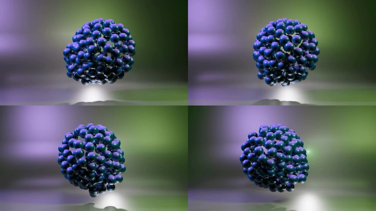 抽象彩色移动液体球压力试图为自己找到一个位置