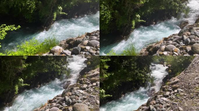 野生山溪森林海氧吧瀑布溪流水