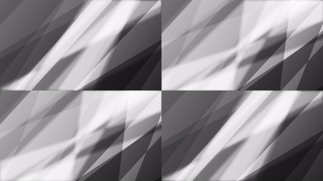 4k抽象最小运动几何黑白背景