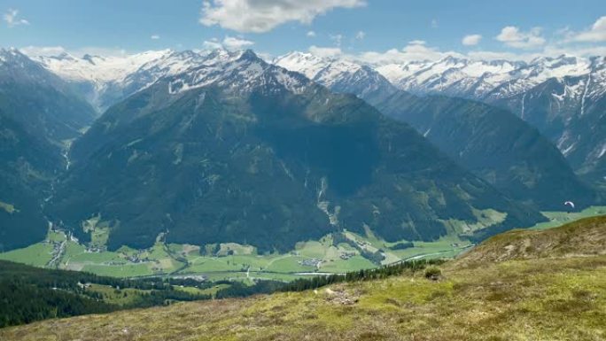 高陶恩范围全景高原雪山草原雪山雪景