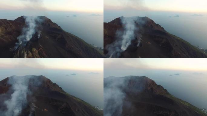 活火山的惊人航拍