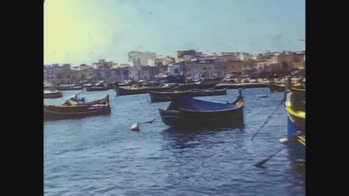 马耳他1981，海景和船只在马耳他