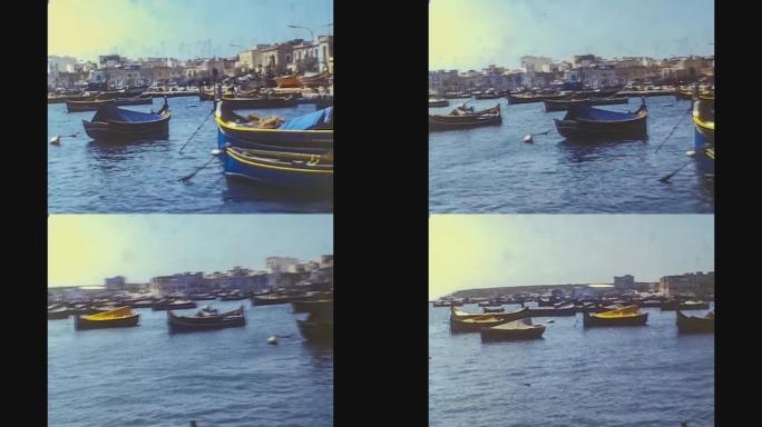 马耳他1981，海景和船只在马耳他