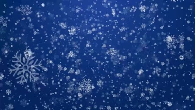 蓝色背景的雪粒动画