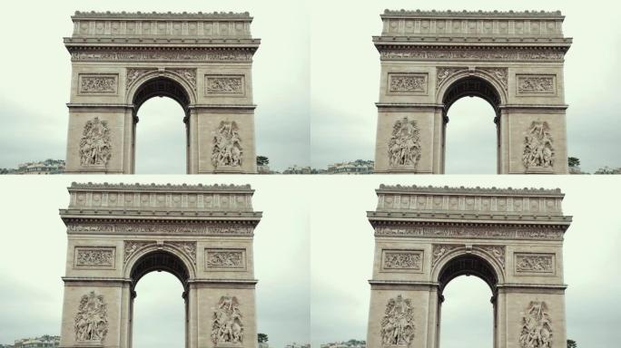 法国巴黎著名的历史纪念碑凯旋门。