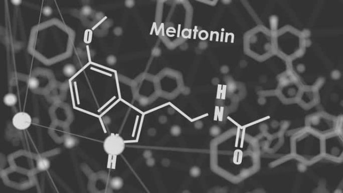 褪黑激素分子。