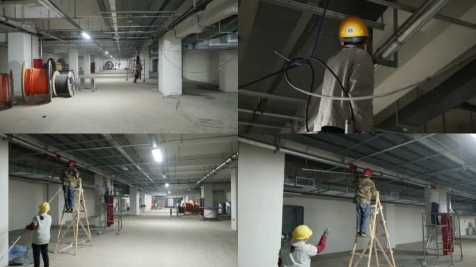 大厦地下车库地下机房设备安装施工
