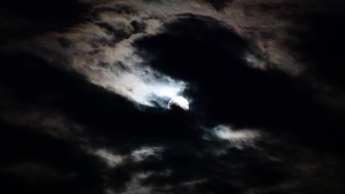 满月空镜头遮月当空