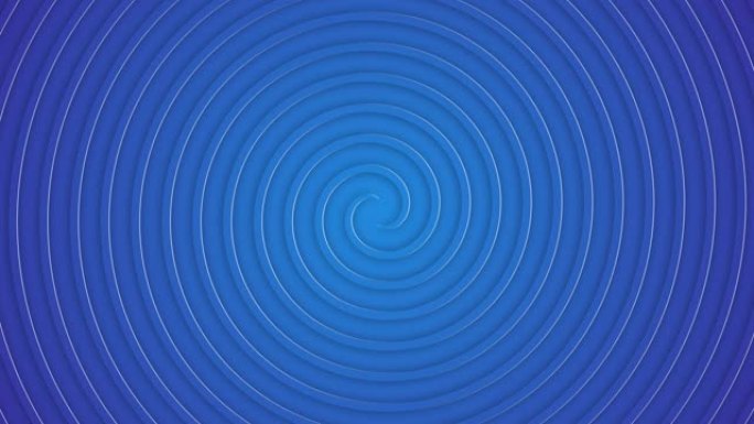背景与扭转螺旋圈效应。催眠视觉化 -- 无尽的螺旋。蓝环3D动画