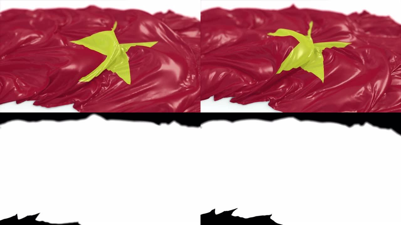 白色黑板上的越南国旗