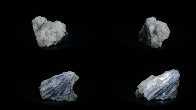 蓝晶石&水晶共生原石标本