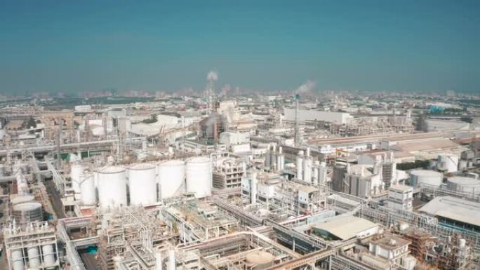 炼油厂和化工厂的鸟瞰图