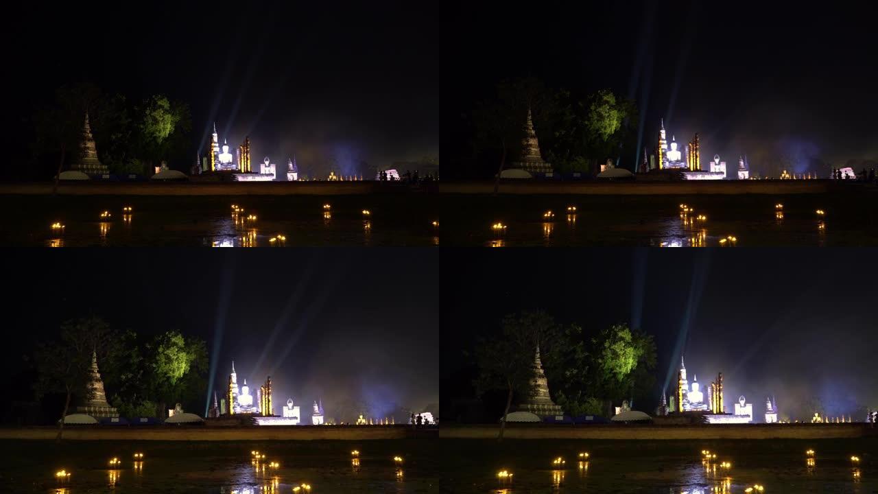 素可泰城市夜景泰国