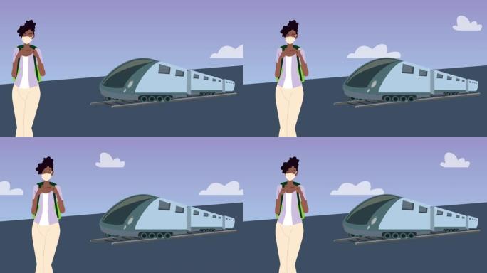 速度地铁旅行车辆动画