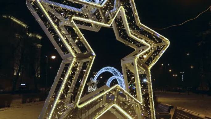 明星拱门公园的新年街道装饰