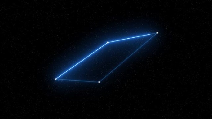Fornax-带有星域空间背景的动画十二生肖星座和星座符号