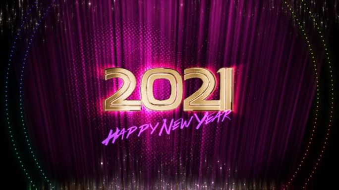 快乐新2021年，贺卡，系列