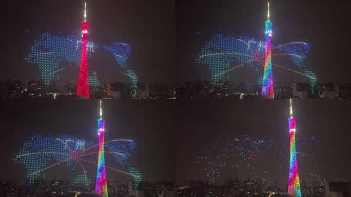 广州海心沙无人机表演