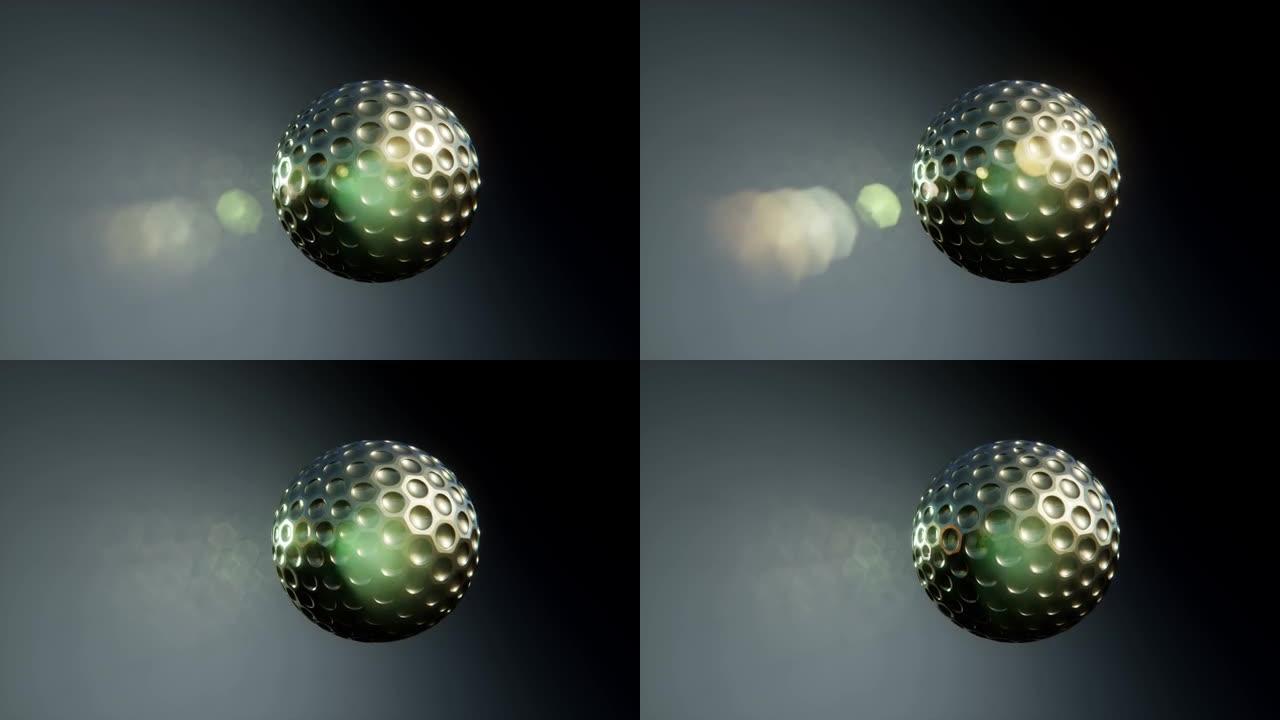金属球旋转的3d可视化