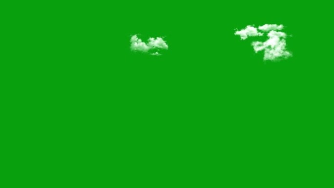 移动云彩绿屏运动图形
