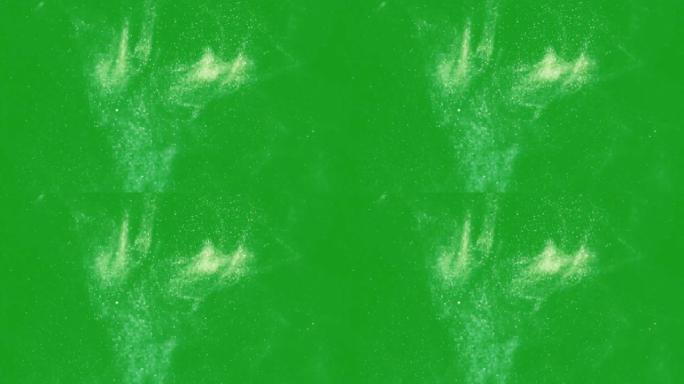 落尘颗粒运动图形与绿屏背景
