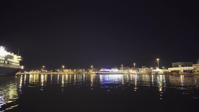 比雷埃夫斯港，欧洲最大的帕桑格港，整晚