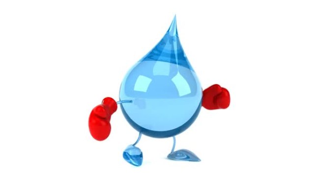 有趣的3D卡通水滴拳击