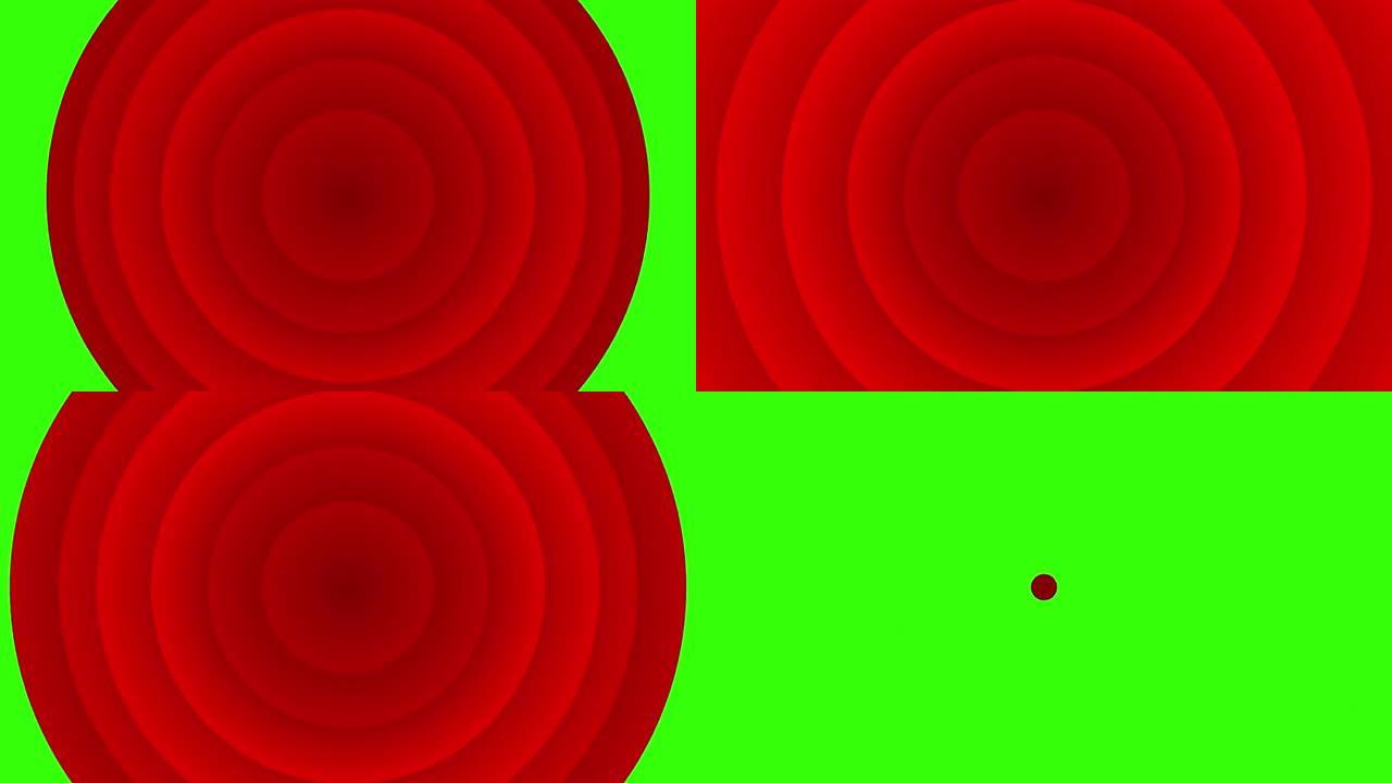 红圈首映卡通过渡绿屏色键抽象动画