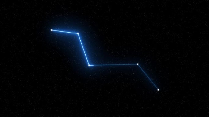 Vulpecula-带有星域空间背景的动画十二生肖星座和星座符号