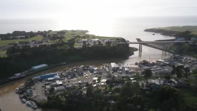 崎岖的海岸线风景布拉格堡加州无人机景观