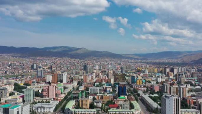 乌兰巴托中心鸟瞰图，蒙古