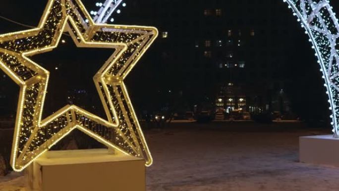明星拱门公园的新年街道装饰